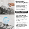 MultiSINK 33 in. Dual Mounted 3-Level Workstation Kitchen Sink, Faucet, Glass Rinser,Stainless Steel - E-XP31 Laundry Combo | Evier poste de travail MultiSINK 33 po, double pose, 3 niveaux, robinet, rince-verre, inox-E-XP31