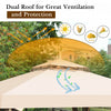10x10ft Metal Gazebo W/ Mosquito Netting Canopy Gazebo 2 Tier Vented Gazebo Top