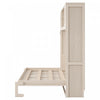Ethan Solid Wood Murphy Bed with Storage Cabinets,Queen Size,Beige Queen Bed | Lit escamotable Ethan en bois massif avec armoires de rangement, taille queen, beige
