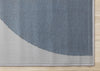 Forte Blue Grey White Half-Circles Geometric Area Rug - 5'3" x 7'5"|Carpette Forte bleue, grise et blanche à motif géométrique de demi-cercles - 5 pi 3 po x 7 pi 5 po