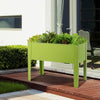Costway 24" X11" Outdoor Elevated Garden Plant Stand Raised Tall Flower Bed Box