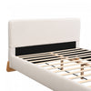 Olivia Elegant Comfortable Upholstered Bed,King Size,White King Bed  | Olivia Lit elegant et confortable avec revetement, Taille King, Blanc