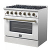 Forno Galiano 36-inch Gas Range in White, 5.36 cu.ft. - FFSGS6244-36WHT | Cuisiniere a gaz Galiano de 36 po en blanc, 5,36 pi³ - FFSGS6244-36WHT