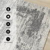 Kylie Grey Faded Borders Rug, 5'1" x 7'7" Indoor Area Rug | Tapis Kylie bordures gris delave, 5'1" x 7'7"