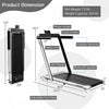 Superfit 2.25hp 2 In 1 Dual Display Folding Treadmill Jogging Machine W/app Control Silver