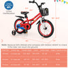 Costway 16" Kid's Bike With Removable Training Wheels & Basket For 4-7 Years Old Red
