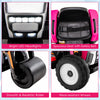 Costway Kids Ride On Road Roller 12v Electric Tractor Remote W/ Music & Led Light Pink