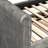 Sophia Tufted Design Upholstered Daybed with Trundle and Comfortable Backrest,Grey  | Le Daybed Sophia avec design capitonne, revetement en tissu, lit d'appoint avec trundle et dossier confortable, couleur grise