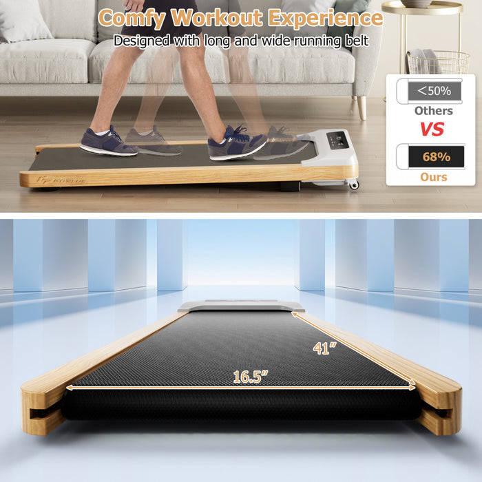 Goplus Walking Pad Under Desk Treadmill With Remote Control For Home/office Led Display