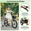 Costway 16" Kid's Bike With Training Wheels Adjustable Handlebar & Seat Handbrake Green