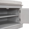 Daniel Solid Wood Storage Bench With 4-door Shoe Cabinet With Adjustable Shelves - Grey Wash | Daniel Banc De Rangement En Bois Massif Avec Armoire A Chaussures A 4 Portes Et Etageres Reglables, Finition Gris Vieilli