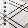 Covington Grey White Checkered Pattern Rug, 7'10" x 10'6" Indoor Area Rug | Tapis Covington a carreaux gris et blanc, 7'10" x 10'6"