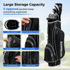 Costway Men's Complete Golf Clubs Package Set 10 Pieces Includes Alloy Driver Black