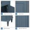 Vivo 24 Inch Single Sink Bathroom Vanity with Flip Drawer and Solid Wood Legs, Blue Gray | Vivo Meuble-Lavabo Simple 24 po avec Tiroir Bascule et Pieds en Bois Massif, Bleu Gris