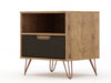 Rockefeller Mid-Century Modern 20" Nightstand in Gray (1-Drawer) - Set of 2 | Table de nuit Rockefeller Mid-Century Modern 20" en gris (1 tiroir) - Lot de 2