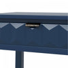 Oliver 60'' Fir Veneer Entryway Table with Honeycomb Design and Drawers, Navy Blue Sofa Table  | Table d'entree Oliver 60'' en placage de sapin avec design en nid d'abeille et tiroirs, bleu marine