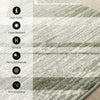 Florence Green White Distressed Chevron Design Rug, 7'9" x 10'6" Indoor Area Rug | Tapis Florence vert et blanc a motif chevron vieilli, 7'9" x 10'6"