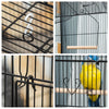 Pawhut 36" Bird Cage For Finches, Canaries Budgies, Parrot Cage With Accessories Handle, Black|Pawhut 36" Cage A Oiseaux Cacatoes Perroquet Cage 2 Portes Perchoir 4 Mangeoires, Noir