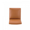Anna Square Modern Vegan Leather Dining Chair in Saddle Brown - Set of 2 | Chaise de salle a manger moderne en cuir vegetalien Anna Square, couleur brun selle - Lot de 2
