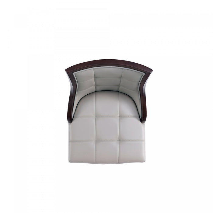 Fifth Avenue Traditional Wood Upholstered Barstool in Light Gray - Set of 2