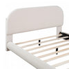 Sophie Teddy Fleece Upholstered Platform Bed with Soft Fabric and Sturdy Frame,Full Size,Beige Full Bed  | Lit plateforme Sophie rembourre en polaire Teddy avec tissu doux et cadre robuste, taille Full, beige