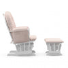 Storkcraft Hoop Glider and Ottoman - White/Pink Chair