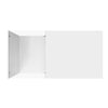 Ethan High-Gloss 35.4" Long Coffee Table with Glass and LED Effect,White | Ethan Table Basse Haute Brillance de 35,4" avec Verre et Effet LED, Blanc