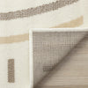 Florence Cream Beige Brown Curved Lines Design Rug, 7'6" x 9'6" Indoor Area Rug | Tapis Florence a motifs de lignes courbes creme, beige et brun, 7'6" x 9'6"