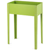 Costway 24'' X12'' Outdoor Elevated Garden Plant Stand Raised Tall Flower Bed Box