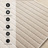 Oslo Beige Angled Striped Design Rug, 7'10" x 10'6" Indoor Area Rug | Tapis design a rayures angulaires beige Oslo, 7'10" x 10'6"