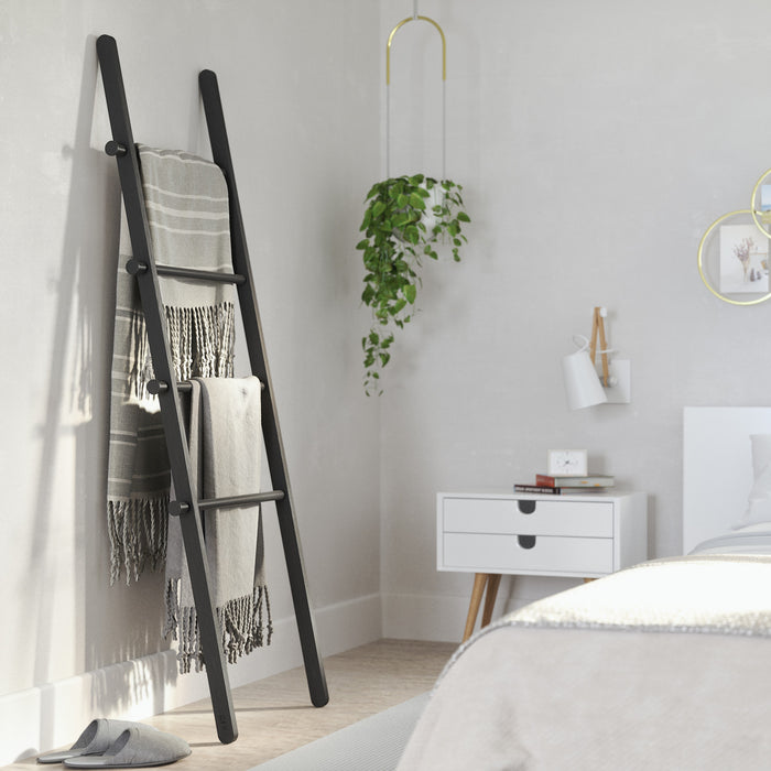 Umbra Modern Poplar Leana Ladder Coat Rack - Black