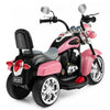 Costway 6v Kids Ride On Chopper Motorcycle 3 Wheel Trike With Headlight And Horn Pink