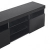 James 70.8" Modern TV Cabinet with USB LED Lighting and High Gloss Front,Black Tv Stand | James 70.8" Cabinet TV Moderne avec Eclairage LED USB et Facade Haute Brillance, Noir