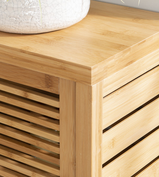 Bracken Bamboo 2-Door Floor Accent Cabinet - Natural