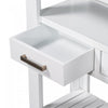 Ava 62.2'' Large Entryway Table with Drawers and Open Shelves,White Sofa Table  | Table d'entree Ava 62,2'' avec tiroirs et etageres ouvertes, blanche