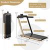Superfit 2.25hp 2 In 1 Dual Display Folding Treadmill Jogging Machine W/app Control Yellow