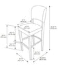 Monaco Faux Leather Barstool - Espresso|Tabouret bar Monaco en similicuir - espresso