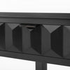 Oliver 60'' Fir Veneer Entryway Table with Honeycomb Design and Drawers, Black Sofa Table  | Table d'entree Oliver 60'' en placage de sapin avec design en nid d'abeille et tiroirs, noire