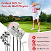 Costway 9 Pcs Women's Complete Golf Club Set Right Handed With 460cc Alloy Driver Irons Pink