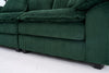 Liam 84.6" Comfortable Cloud Modular Sofa with Corduroy Upholstered,Green  | Liam Canape modulaire confortable Cloud 84,6" avec revetement en velours cotele, Vert