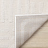 Leonardo Cream Beige Oriental Trellis Pattern Rug, 7'10 x 10'6" Indoor Area Rug | Tapis a motifs de treillis orientaux creme beige Leonardo, 7'10" x 10'6"