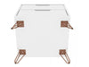 Rockefeller Mid-Century Modern 20" Nightstand in White (2-Drawer) - Set of 2 | Table de nuit Rockefeller Mid-Century Modern 20" en blanc (2 tiroirs) - Lot de 2