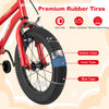 Costway 14-inch Kid's Bike For 3-5 Years Old With Adjustable Saddle & Anti-slip Handlebar Red