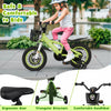Costway 12" Kid's Bike For 3-4 With Height-adjustable Handlebar & Saddle Handbrake Green