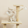 Pawhut 52" Multi-level Cat Tree Kitten Playhouse Kitty Activity Center Scratching Post Rest Condo Wi|Pawhut Arbre A Chat Multi-niveaux 132 Cm Kitten Playhouse Kitty Centre D'activites Poteau A Gratter