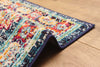 Lotus Navy Rug 2'8" x 8'2" | Tapis de Couloir Traditionnel Lotus 2'8" x 8'2" en Bleu marin