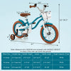 Costway 14" Kid's Bike With Removable Training Wheels & Basket For 3-5 Years Old Blue