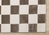 Leopold Checkered Brown White Geometric Area Rug - 2'7" x 4'11"|Carpette géométrique Leopold brune et blanche à motif de carreaux - 2 pi 7 po x 4 pi 11 po