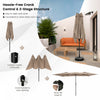 Costway 15FT Double-Sided Patio Market Umbrella Large Crank Handle Vented Outdoor Twin