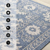 Cabana Blue White Elegant Border Outdoor Rug, 7'10" x 10'6" Outdoor Area Rug | Tapis d'exterieur Cabana bleu et blanc a bordure elegante, 7'10" x 10'6"